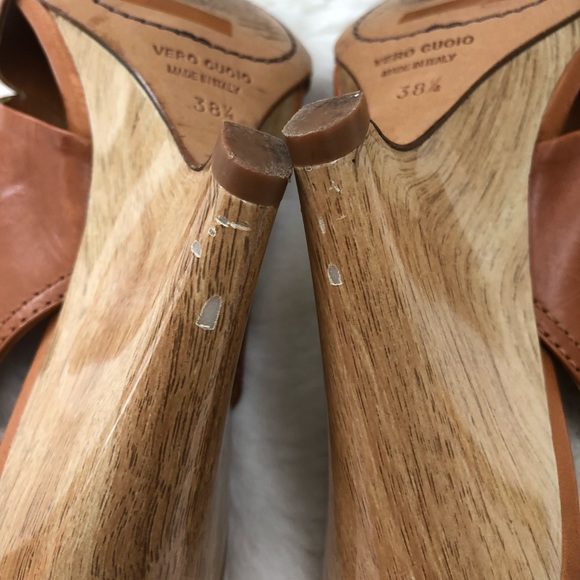 ✨Latitude Femme Cognac Soft Leather Sandal Heels - Picture 8 of 8